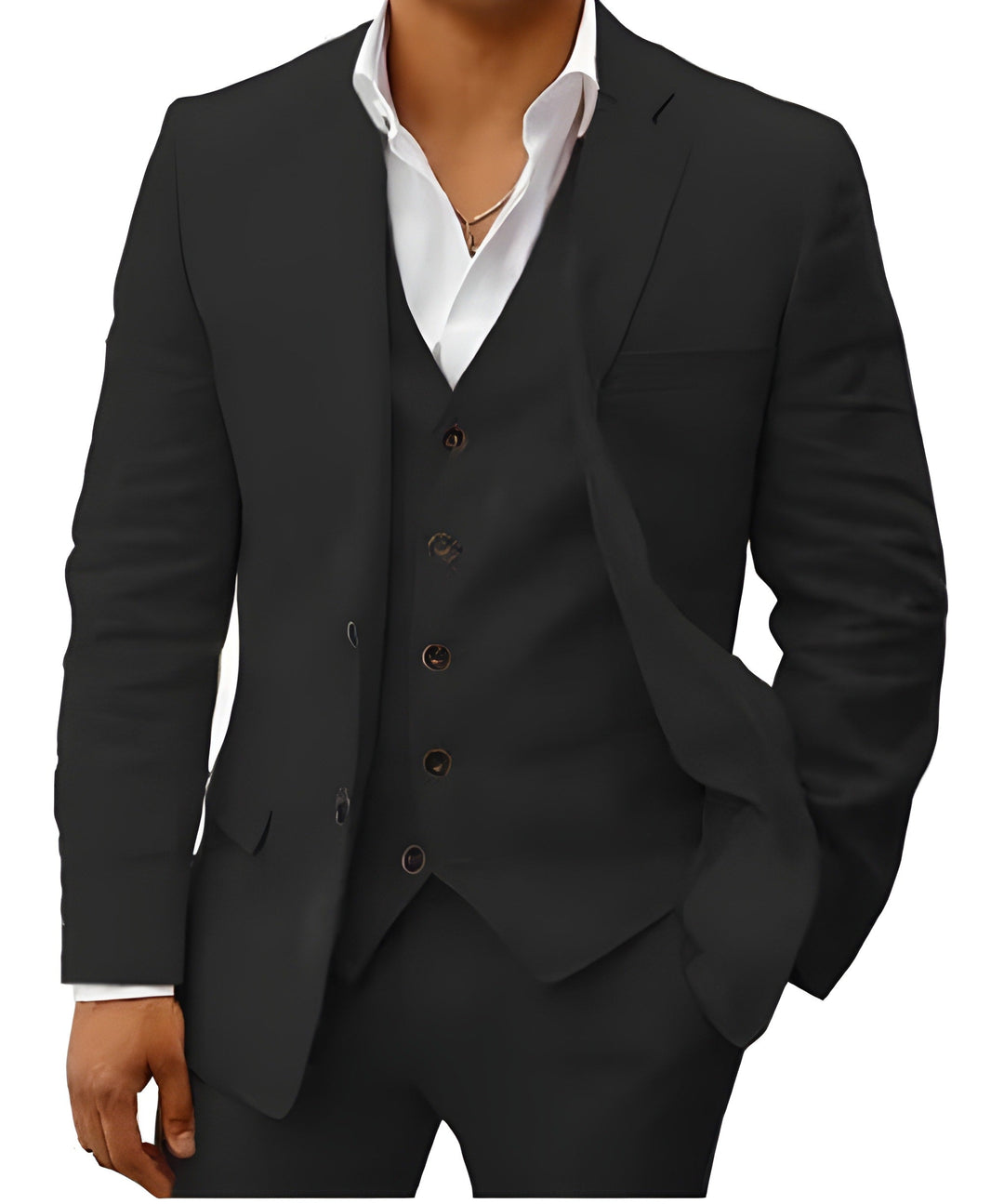 Valerian | Herren Dreiteiler Anzug mit Weste - Beige - Image 11