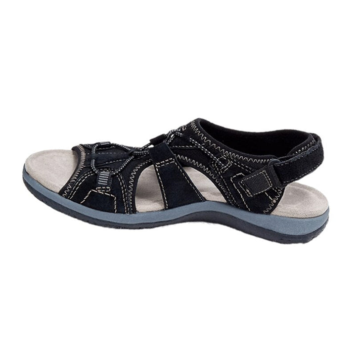 Luna | Damen Sandalen mit Klettverschluss Offene Sommersandalen