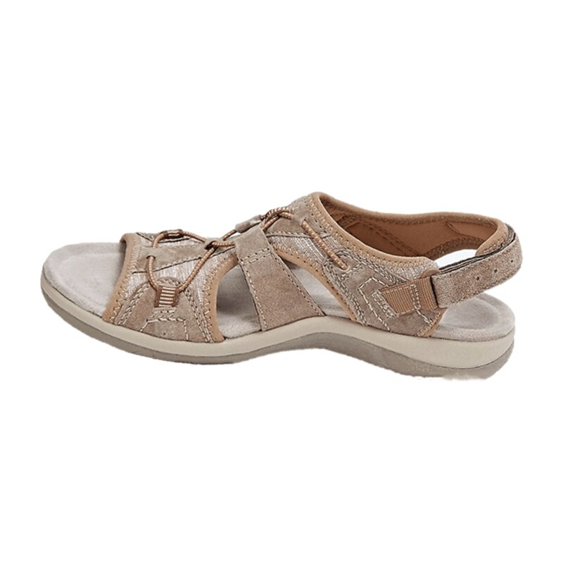 Luna | Damen Sandalen mit Klettverschluss Offene Sommersandalen