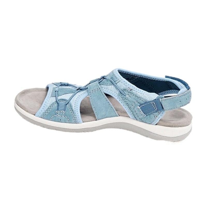 Luna | Damen Sandalen mit Klettverschluss Offene Sommersandalen