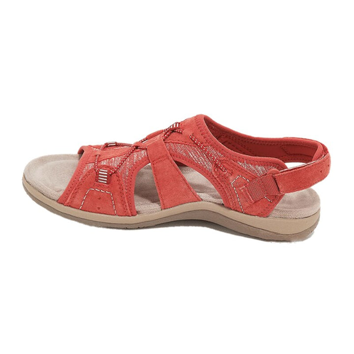 Luna | Damen Sandalen mit Klettverschluss Offene Sommersandalen