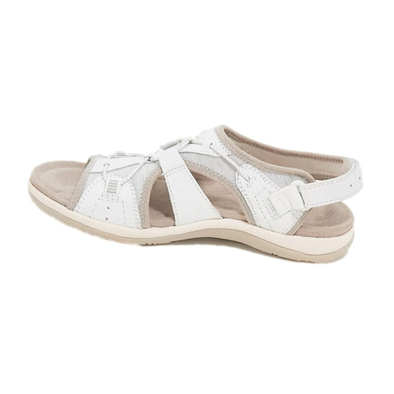 Luna | Damen Sandalen mit Klettverschluss Offene Sommersandalen