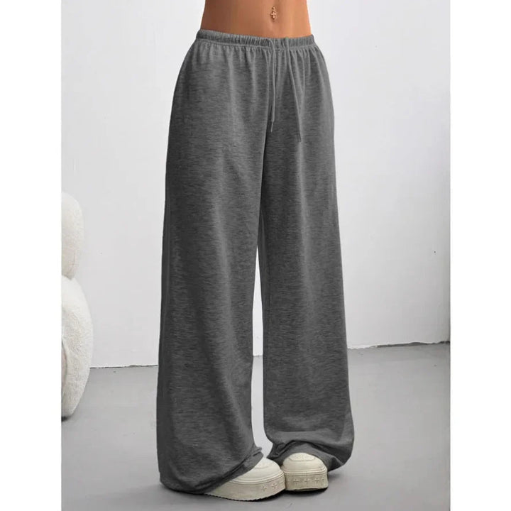 Veldrun | Damen Jogginghose Weites Bein Sweatpants - Brown - Image 2