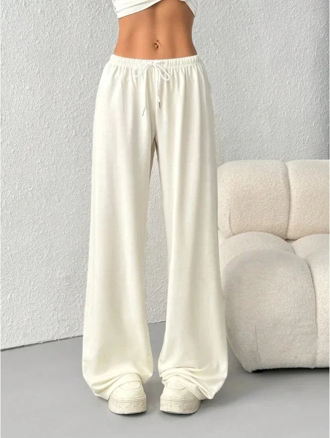 Veldrun | Damen Jogginghose Weites Bein Sweatpants - Brown - Image 5