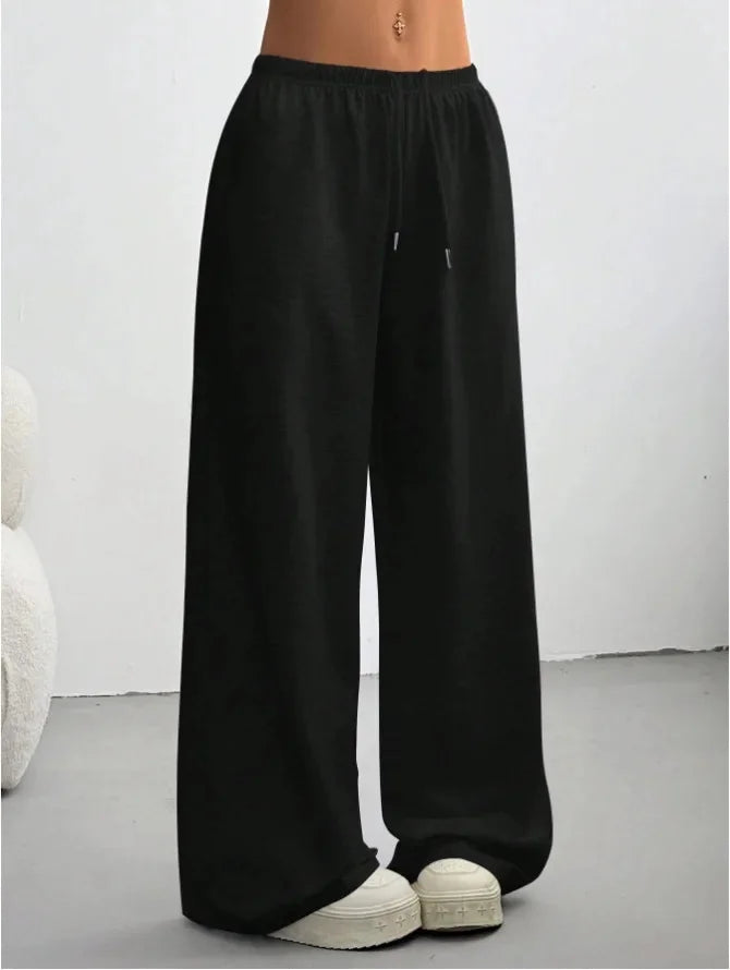 Veldrun | Damen Jogginghose Weites Bein Sweatpants - Brown - Image 6