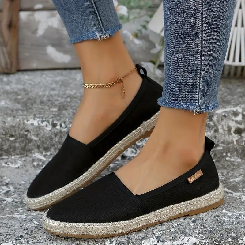Vellara | Damen Espadrilles Flache Schlupfschuhe - Beige - Image 3