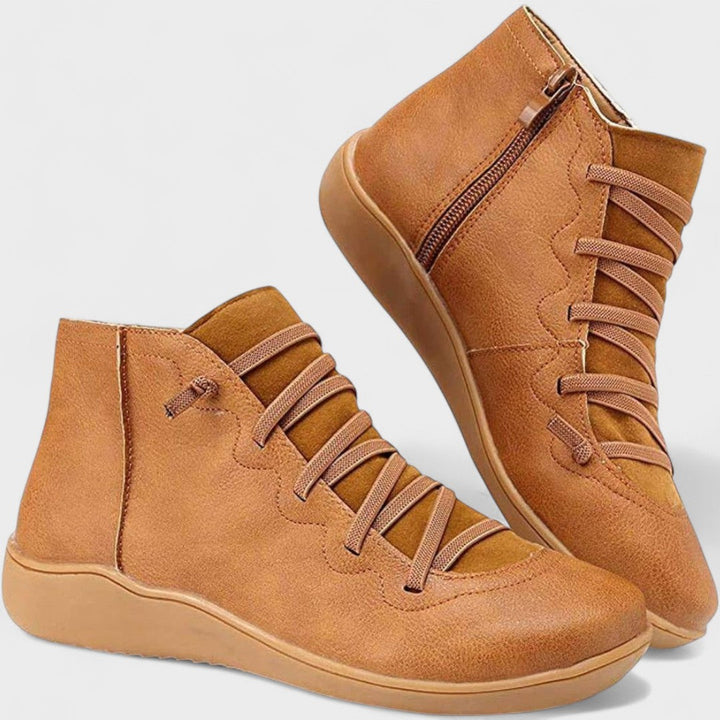 Vendrike | Damen Stiefeletten mit Schnürung & Reißverschluss - Red - Image 2