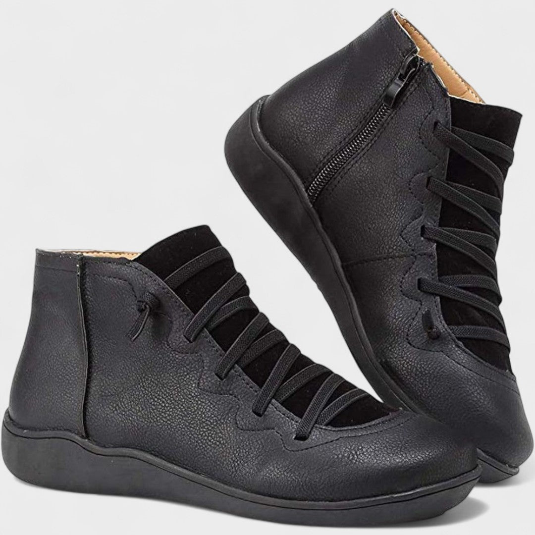 Vendrike | Damen Stiefeletten mit Schnürung & Reißverschluss - Red - Image 3