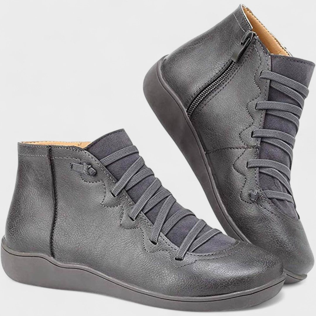 Vendrike | Damen Stiefeletten mit Schnürung & Reißverschluss - Red - Image 4
