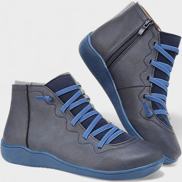 Vendrike | Damen Stiefeletten mit Schnürung & Reißverschluss - Red - Image 5