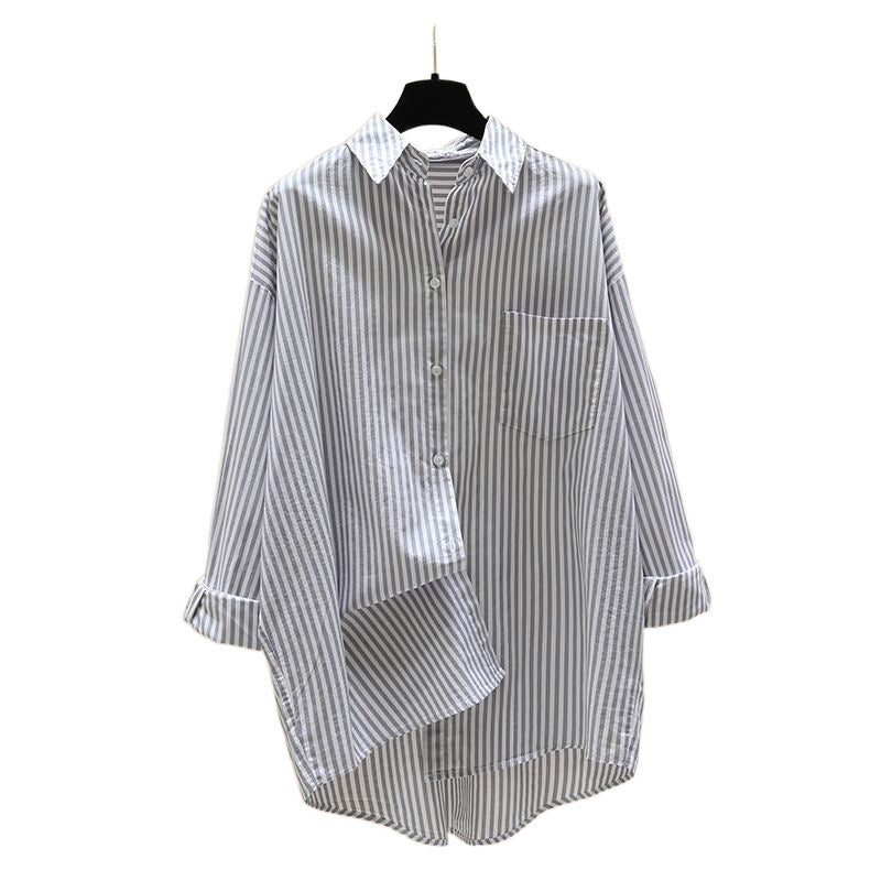 Gesine | Damen Gestreiftes Oversize Hemd Langarm - Striped - Image 5