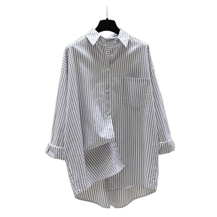 Gesine | Damen Gestreiftes Oversize Hemd Langarm - Striped - Image 5