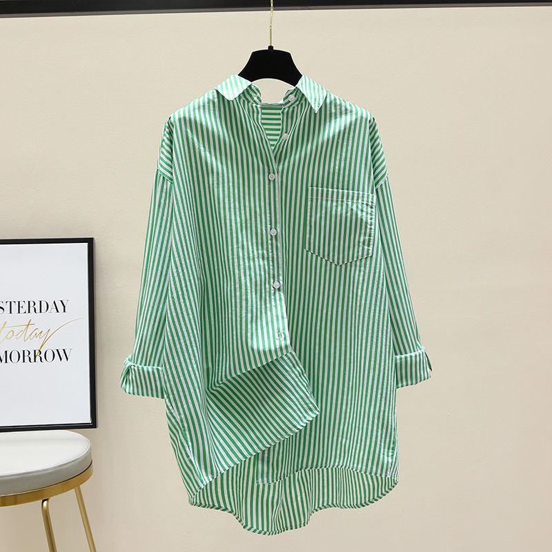 Gesine | Damen Gestreiftes Oversize Hemd Langarm - Striped - Image 7