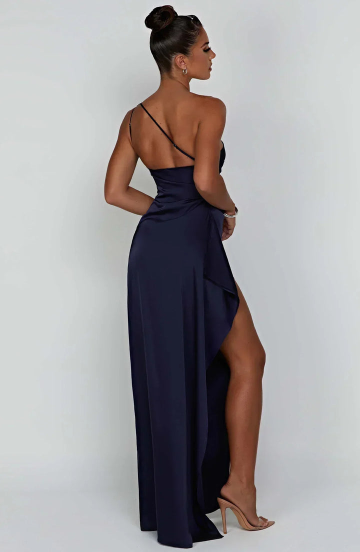 Violetta | Damen One Shoulder Maxikleid - Red - Image 20