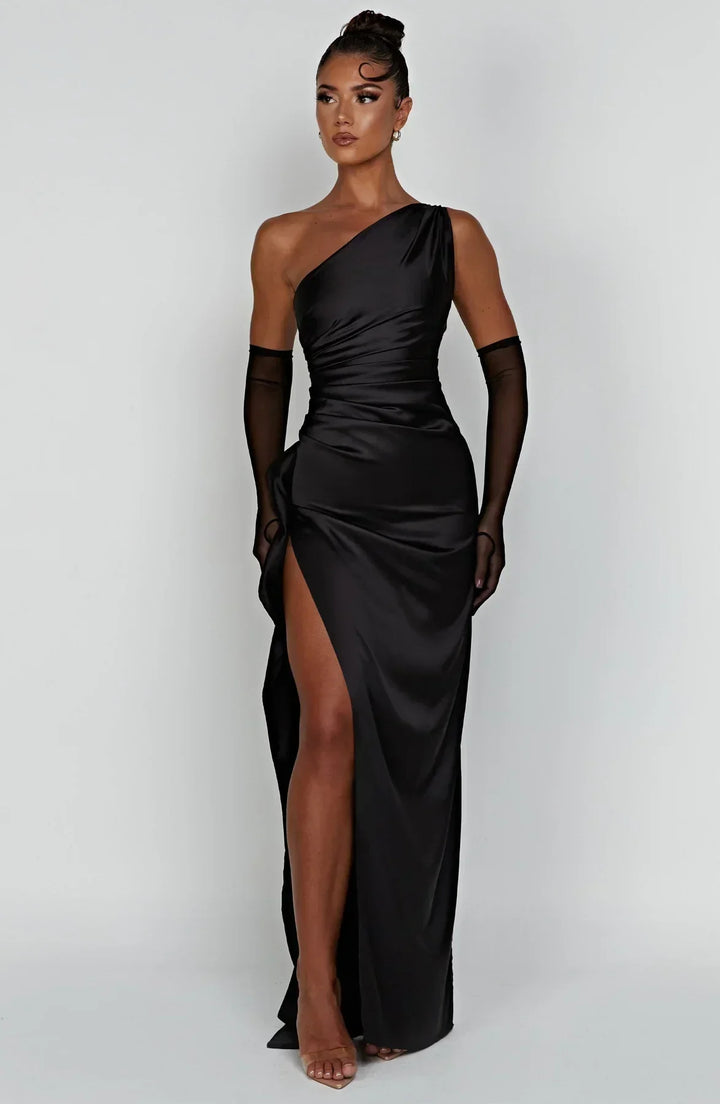 Violetta | Damen One Shoulder Maxikleid - Red - Image 26