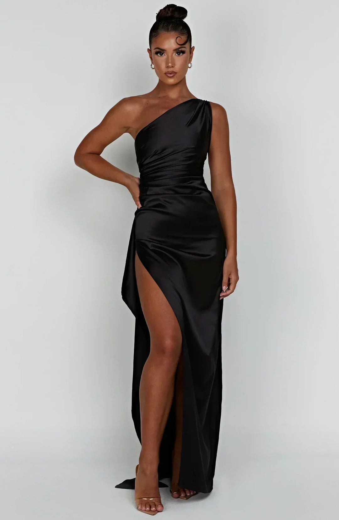 Violetta | Damen One Shoulder Maxikleid - Red - Image 31