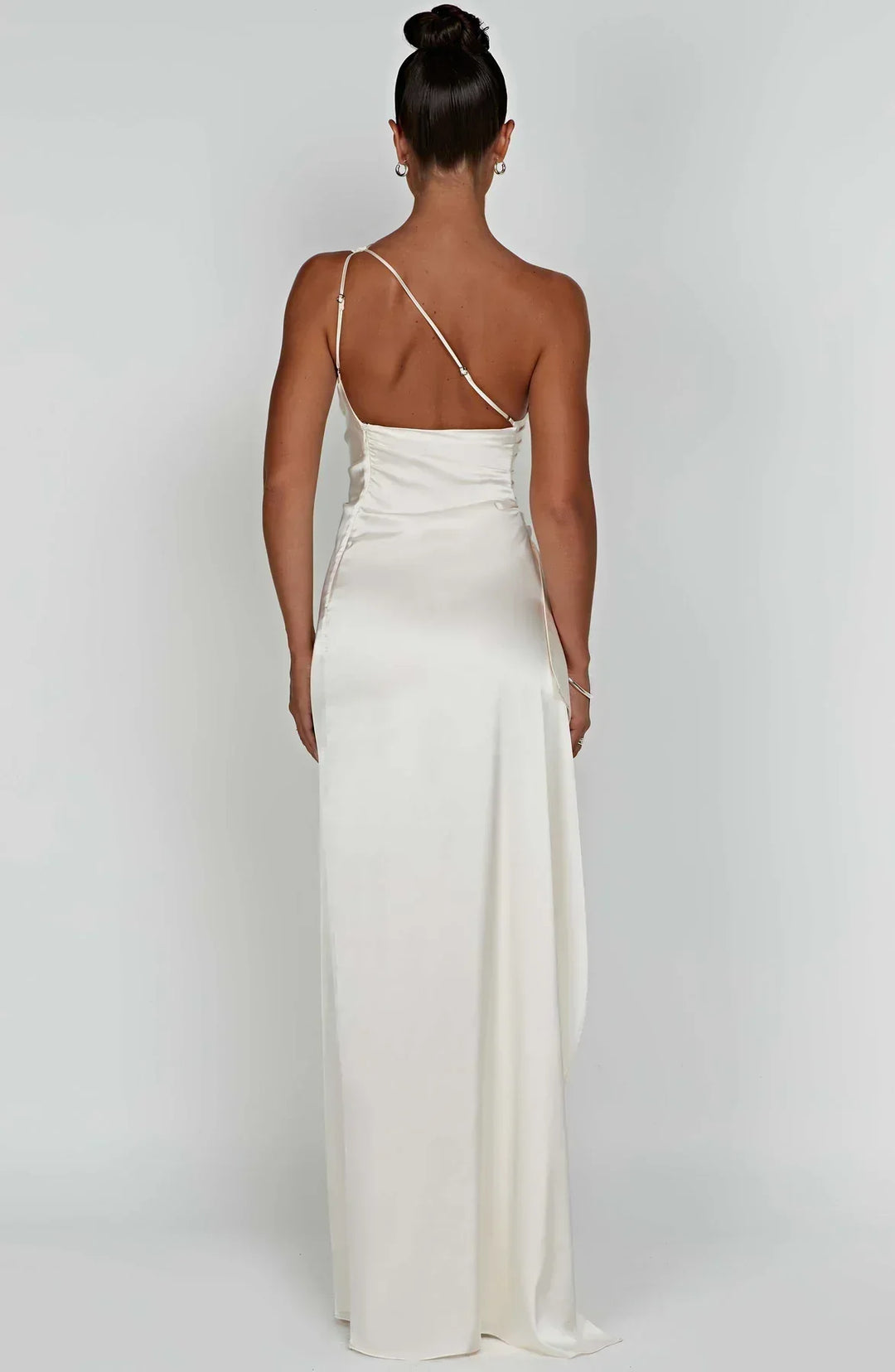 Violetta | Damen One Shoulder Maxikleid - Red - Image 35