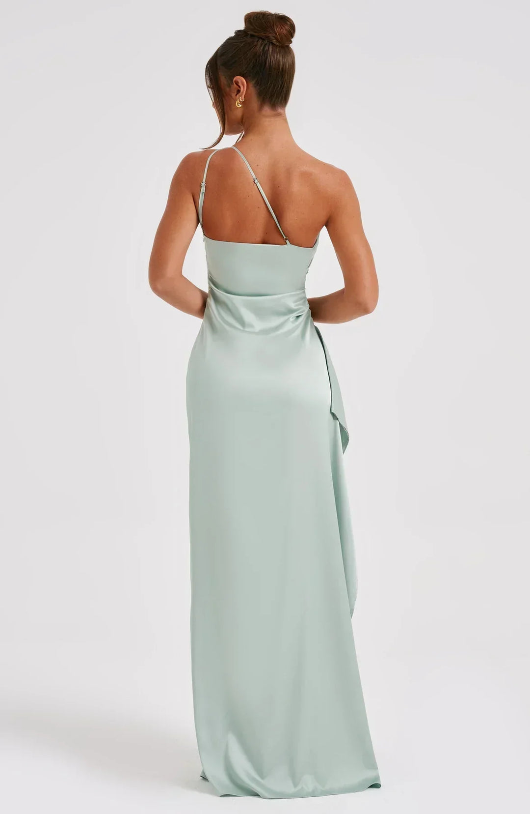Violetta | Damen One Shoulder Maxikleid - Red - Image 49