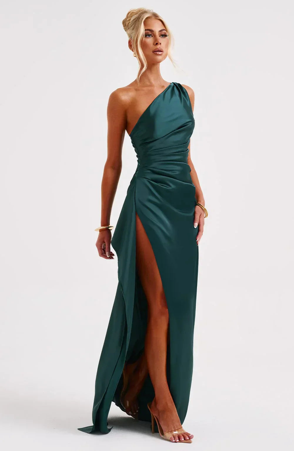 Violetta | Damen One Shoulder Maxikleid