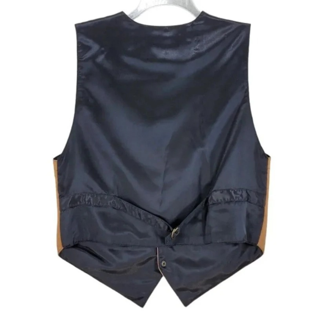 Volkmar | Herren Trachtenweste Schwarze Lederweste - Black - Image 4