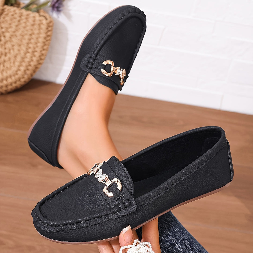 Vrenka | Damen Loafer Slipper mit Metallspange - White - Image 6