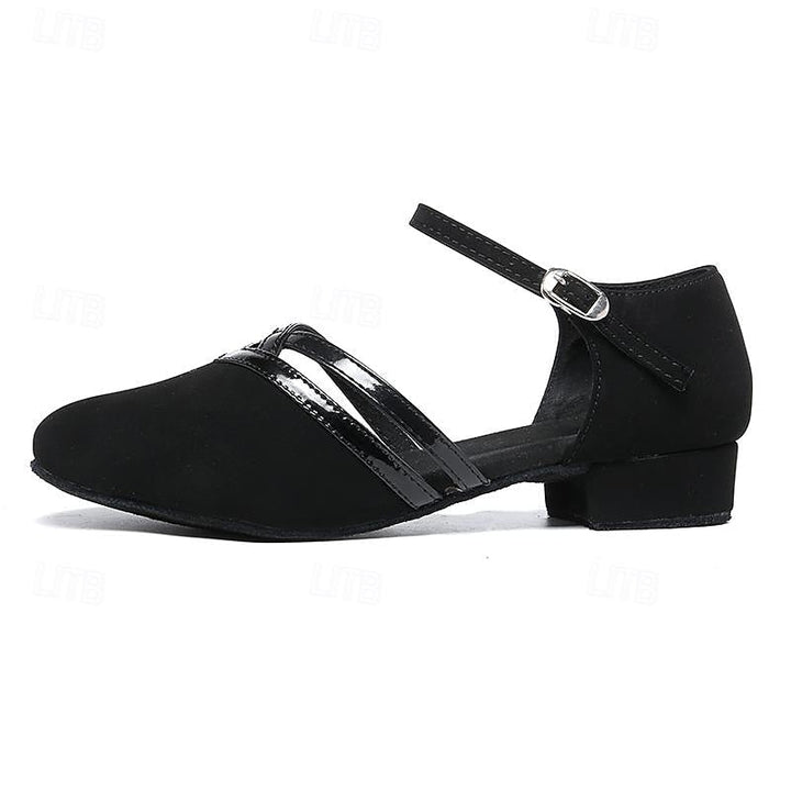 Hazel | Damen Tanzschuhe Blockabsatz Knöchelriemen Wildleder