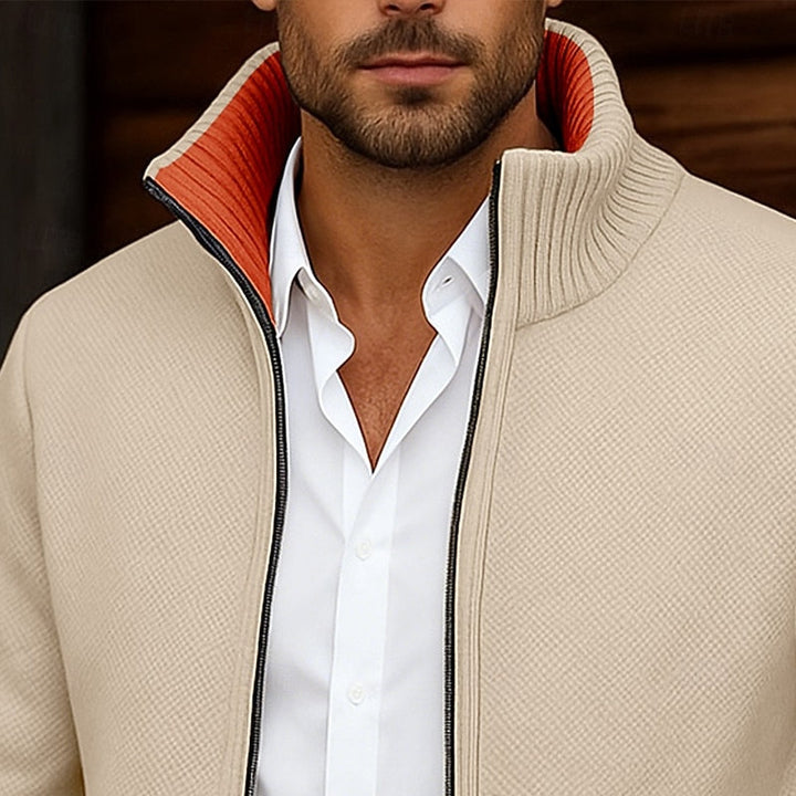 Walfried | Herren Strickjacke mit Stehkragen - Grey - Image 2