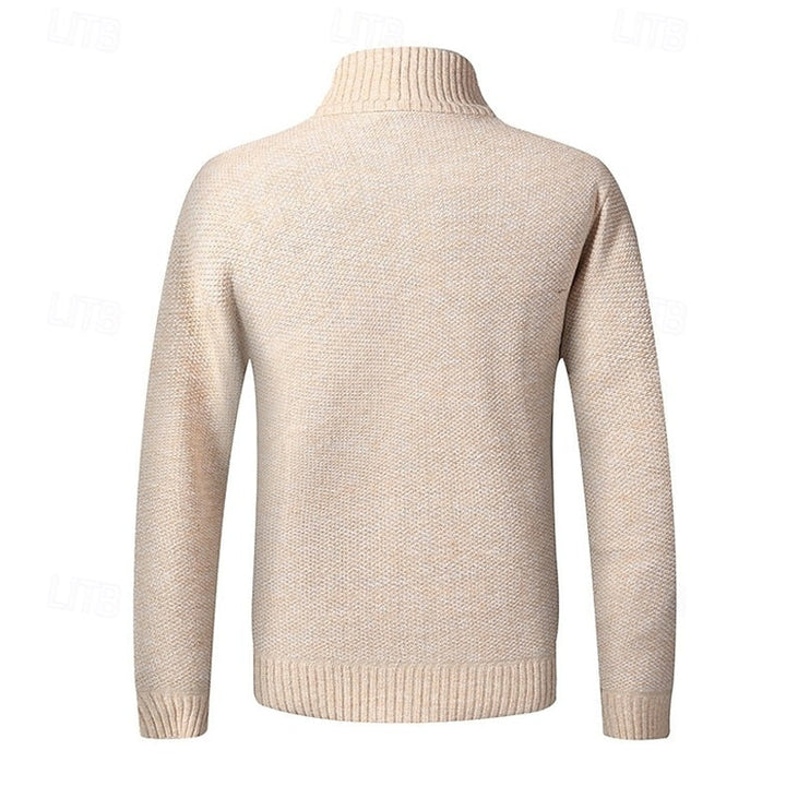 Walfried | Herren Strickjacke mit Stehkragen - Grey - Image 4