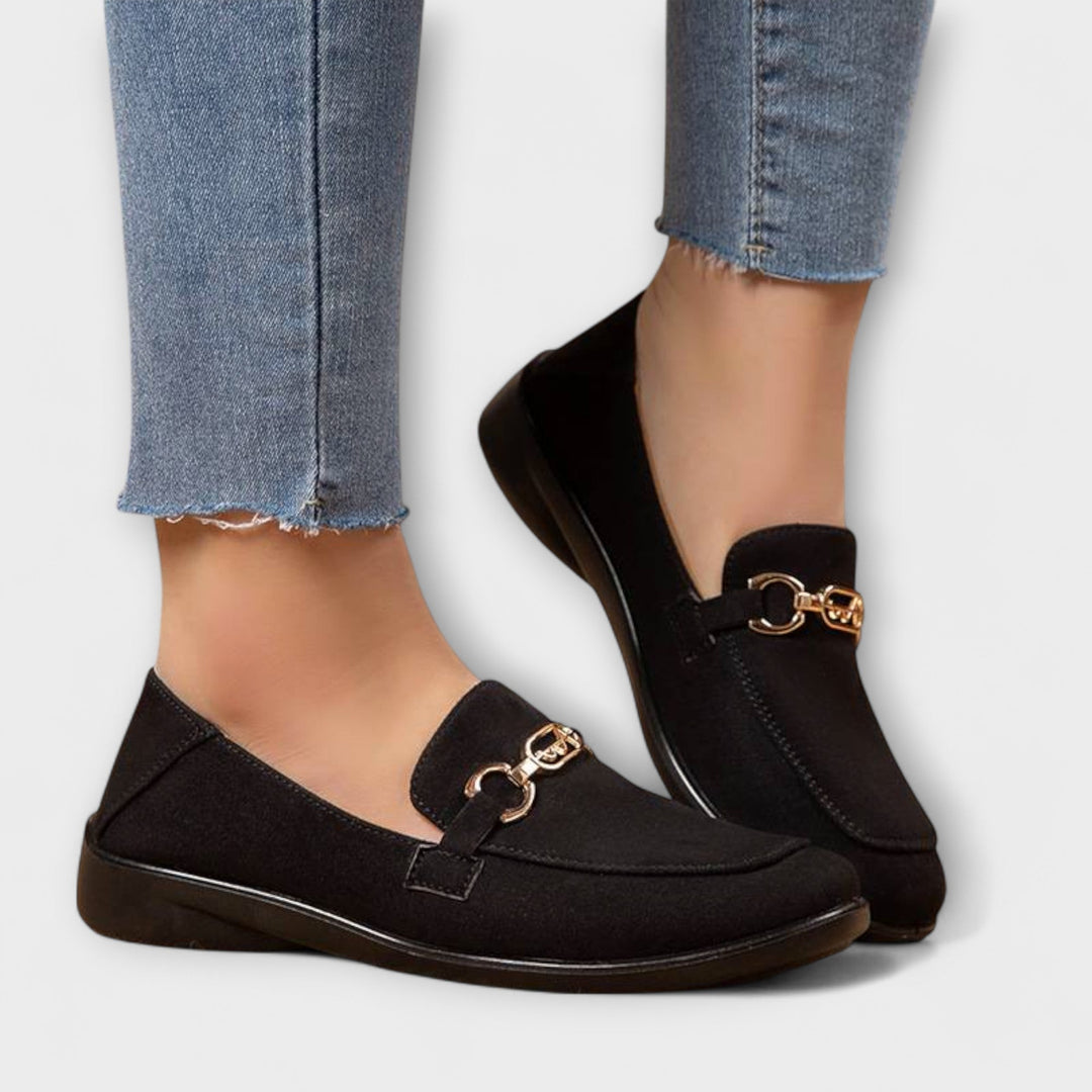 Weldora | Damen Loafer Slipper Flach Marineblau - Navy - Image 2