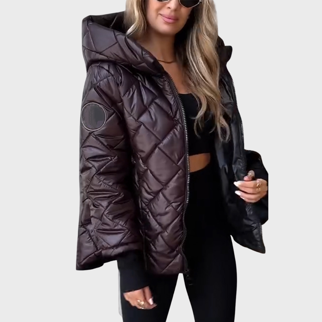 Weldris | Damen Steppjacke Winterjacke - Burgundy - Image 2