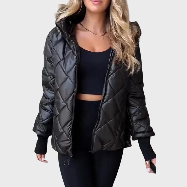 Weldris | Damen Steppjacke Winterjacke - Burgundy - Image 3