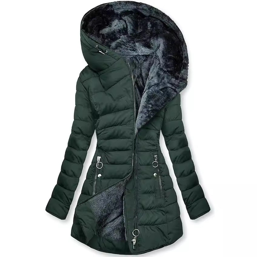 Welmara | Damen Steppjacke mit Kapuze Winterjacke - Black - Image 2