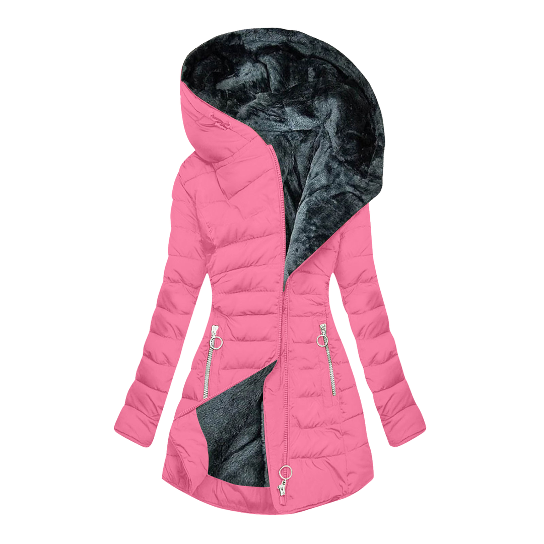 Welmara | Damen Steppjacke mit Kapuze Winterjacke - Black - Image 6