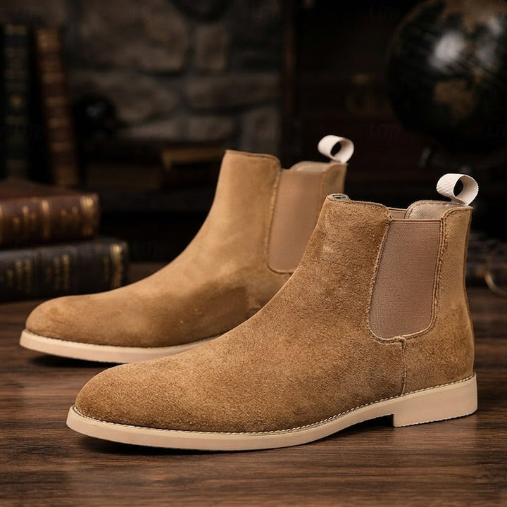 Wendelin | Herren Chelsea Stiefelette Wildleder-Optik - Camel - Image 1