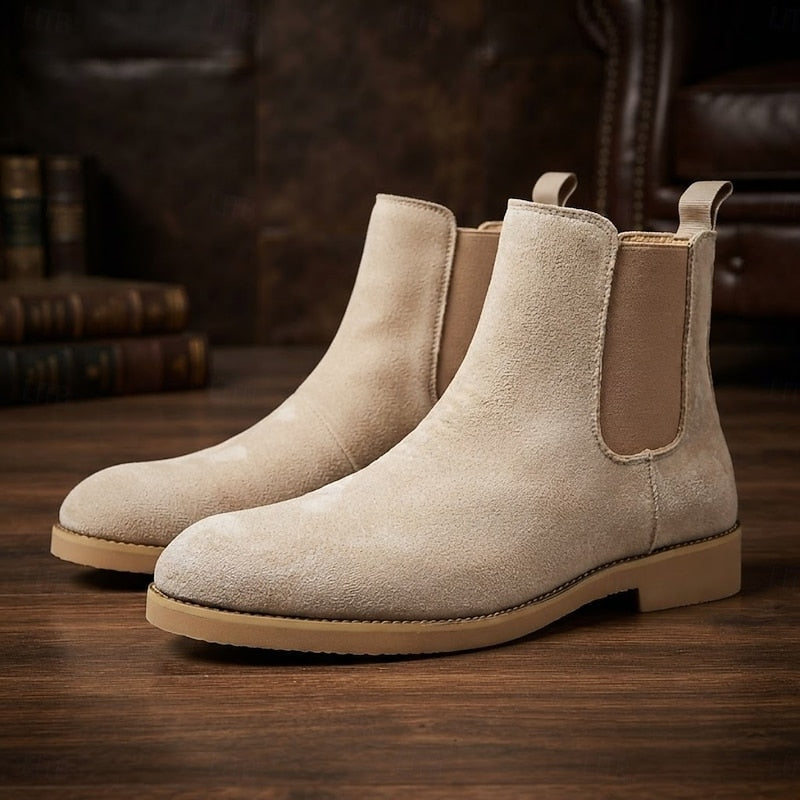 Wendelin | Herren Chelsea Stiefelette Wildleder-Optik - Camel - Image 2