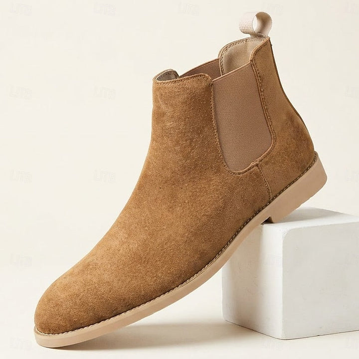 Wendelin | Herren Chelsea Stiefelette Wildleder-Optik - Camel - Image 4