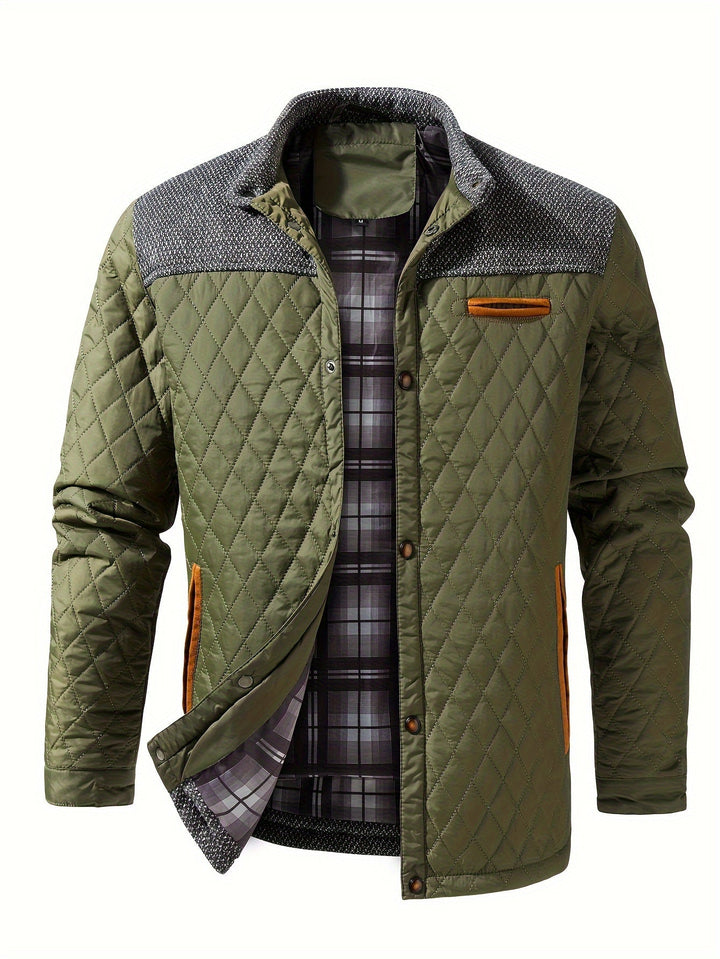 Wendelin | Herren Steppjacke mit Stehkragen - Olive Green - Image 3