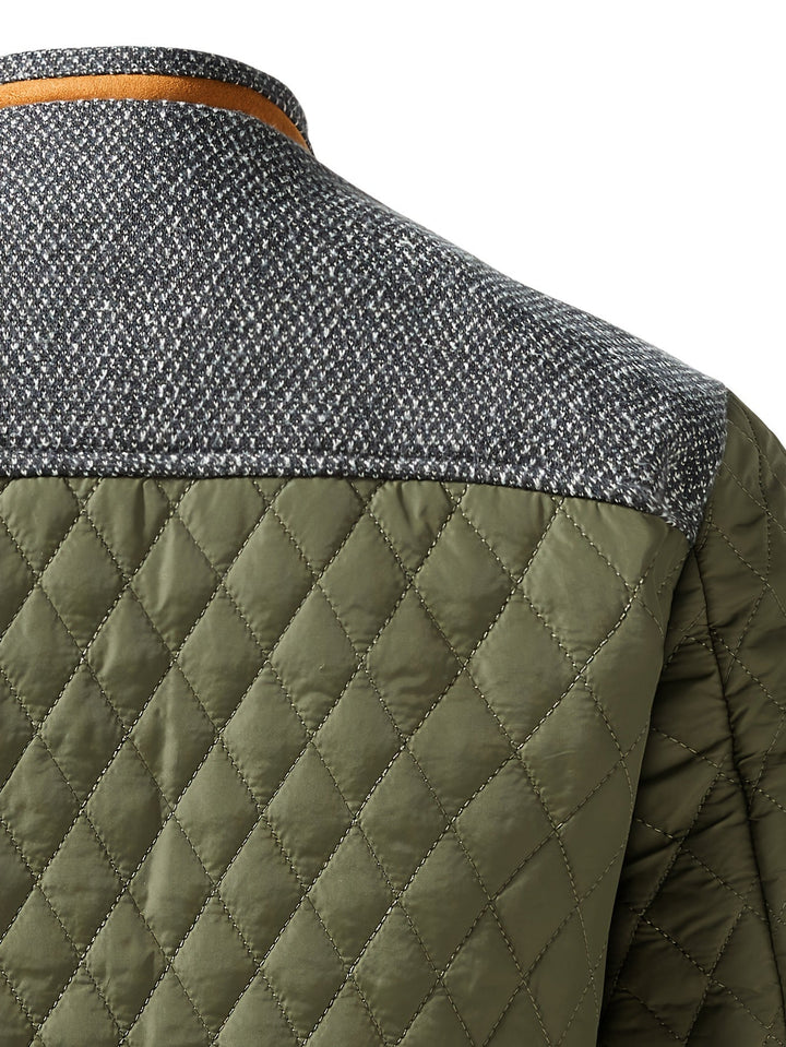 Wendelin | Herren Steppjacke mit Stehkragen - Olive Green - Image 5