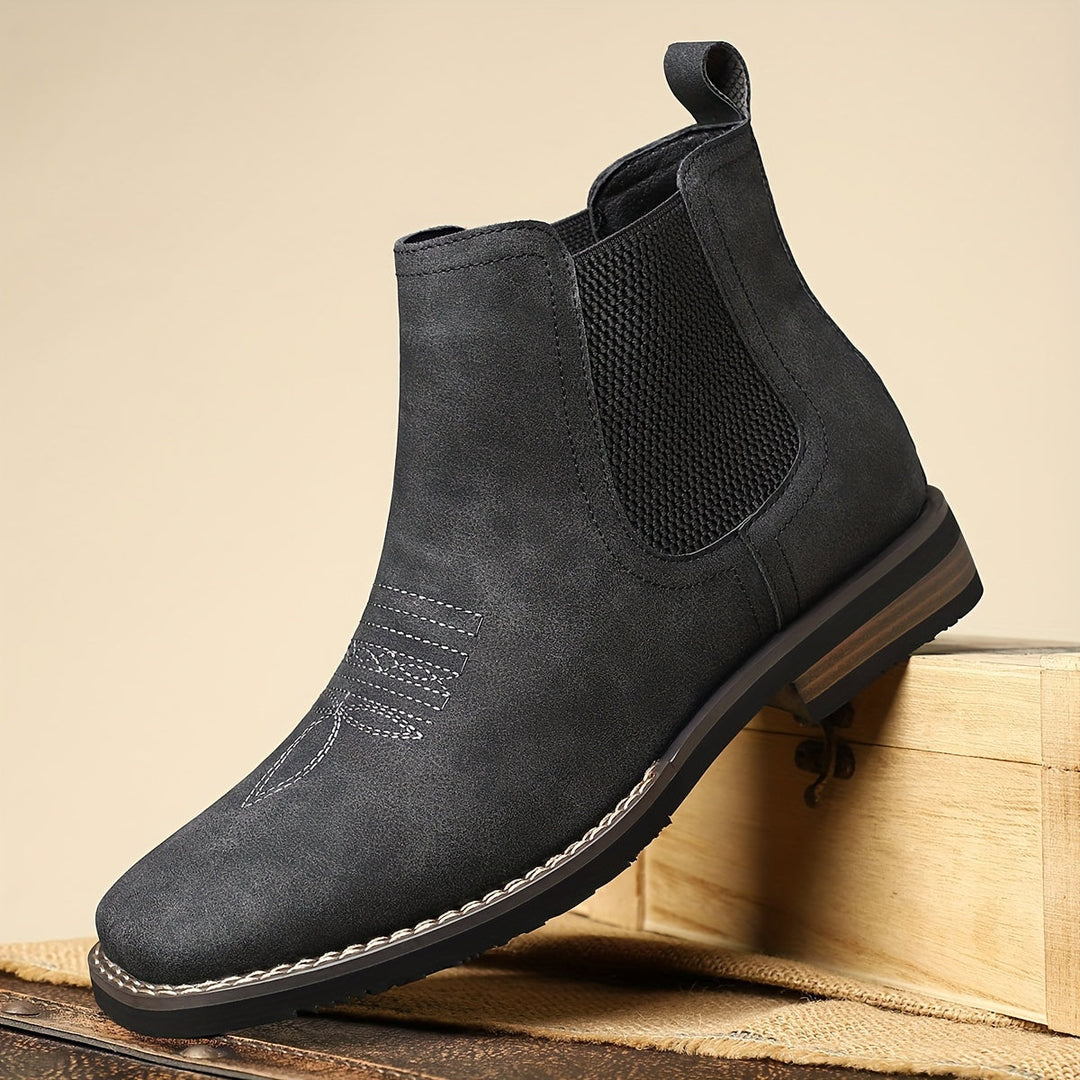 Wendell | Herren Chelsea-Stiefelette Slip-on Boots - Dark Grey - Image 1