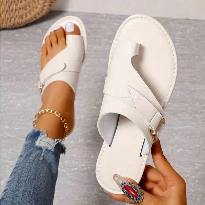 Avai | Damen Flache Sandalen mit Schnalle Sommerschuhe