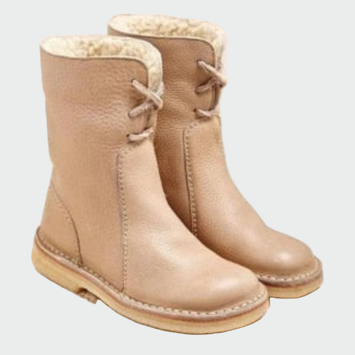 Wiberna | Damen Stiefeletten mit Wollinnenfutter - Beige - Image 1