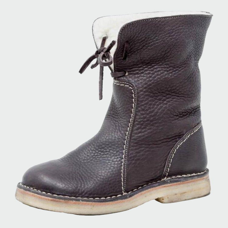 Wiberna | Damen Stiefeletten mit Wollinnenfutter - Beige - Image 3