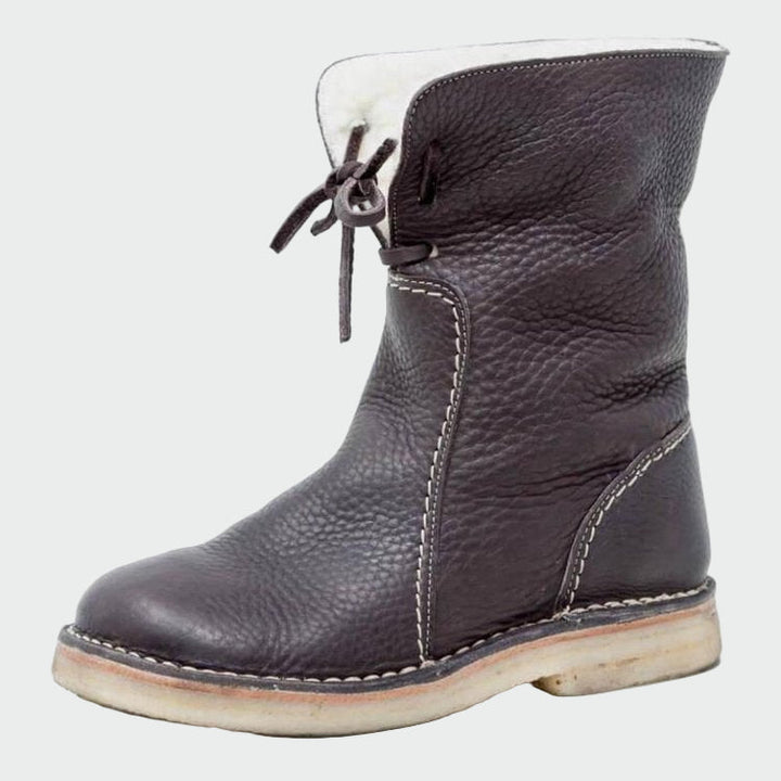 Wiberna | Damen Stiefeletten mit Wollinnenfutter - Beige - Image 3
