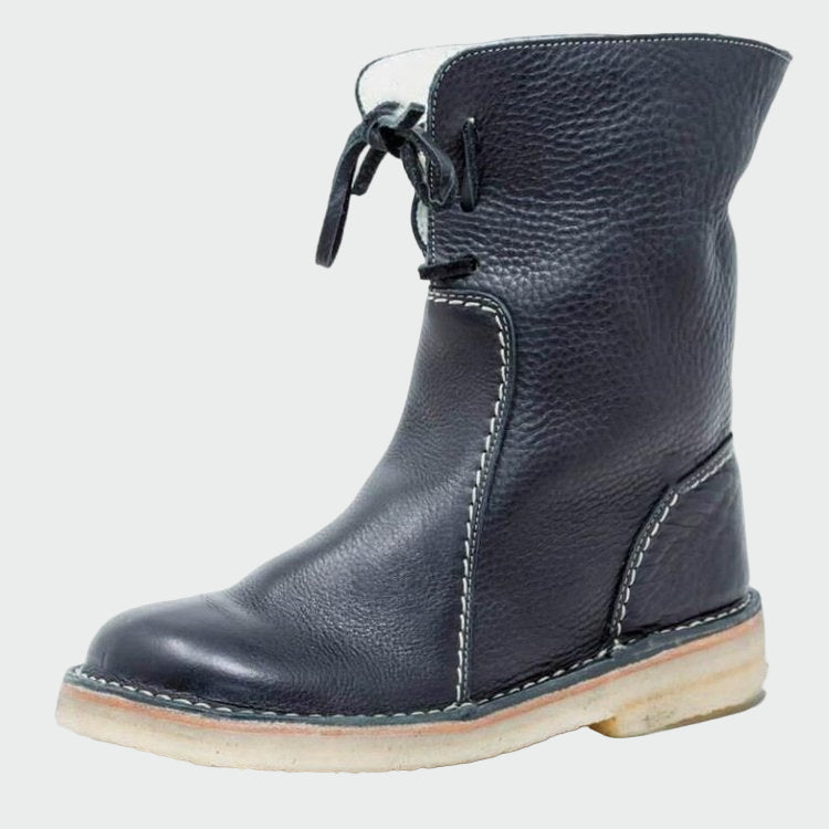 Wiberna | Damen Stiefeletten mit Wollinnenfutter - Beige - Image 5