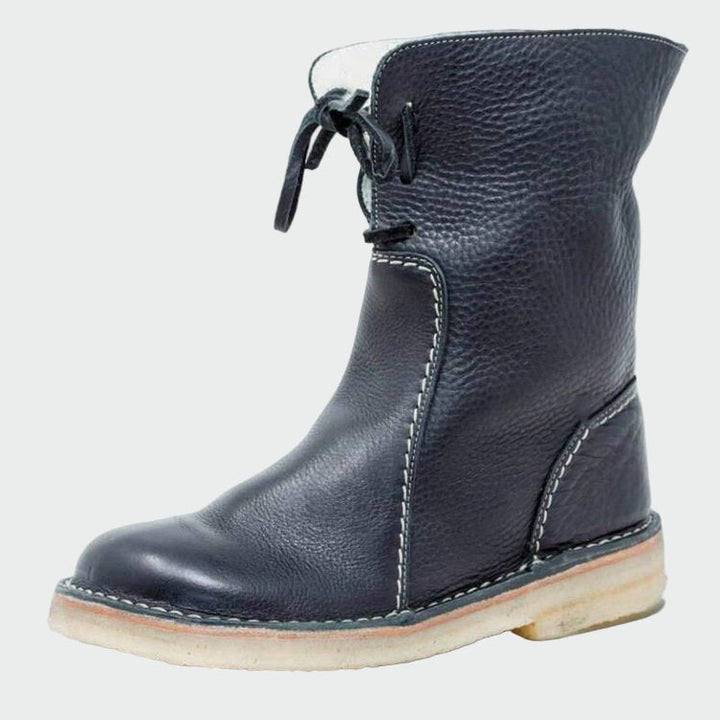 Wiberna | Damen Stiefeletten mit Wollinnenfutter - Beige - Image 5