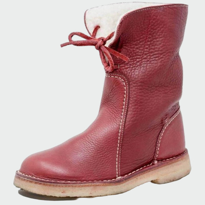 Wiberna | Damen Stiefeletten mit Wollinnenfutter - Beige - Image 6