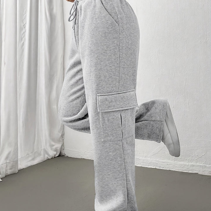 Wibura | Damen Cargo-Jogginghose Relaxed Fit - Light Grey - Image 1