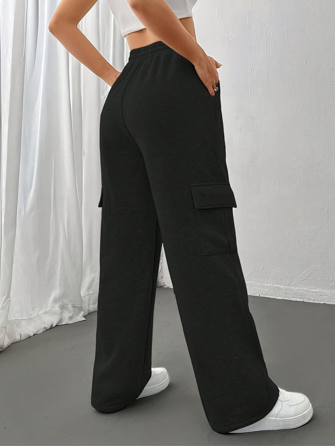 Wibura | Damen Cargo-Jogginghose Relaxed Fit - Light Grey - Image 9