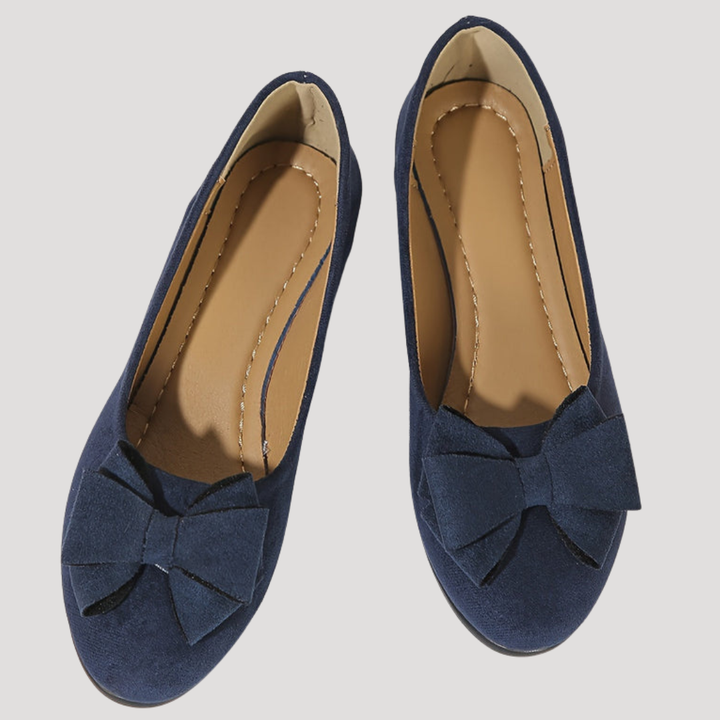 Wiktoria | Damen Keilabsatz Ballerinas mit Schleife - Black - Image 20