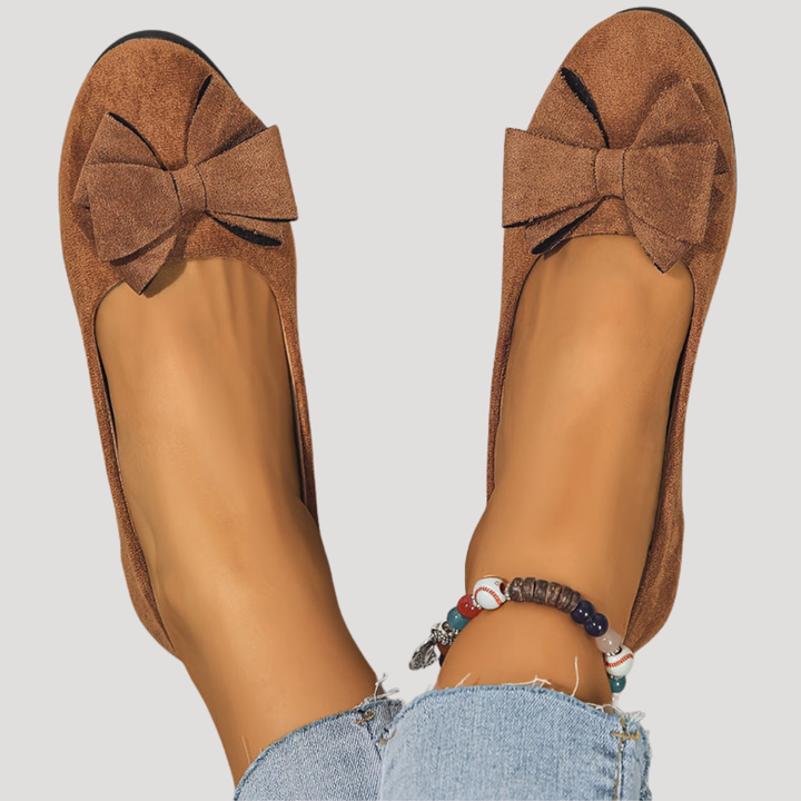 Wiktoria | Damen Keilabsatz Ballerinas mit Schleife - Black - Image 23